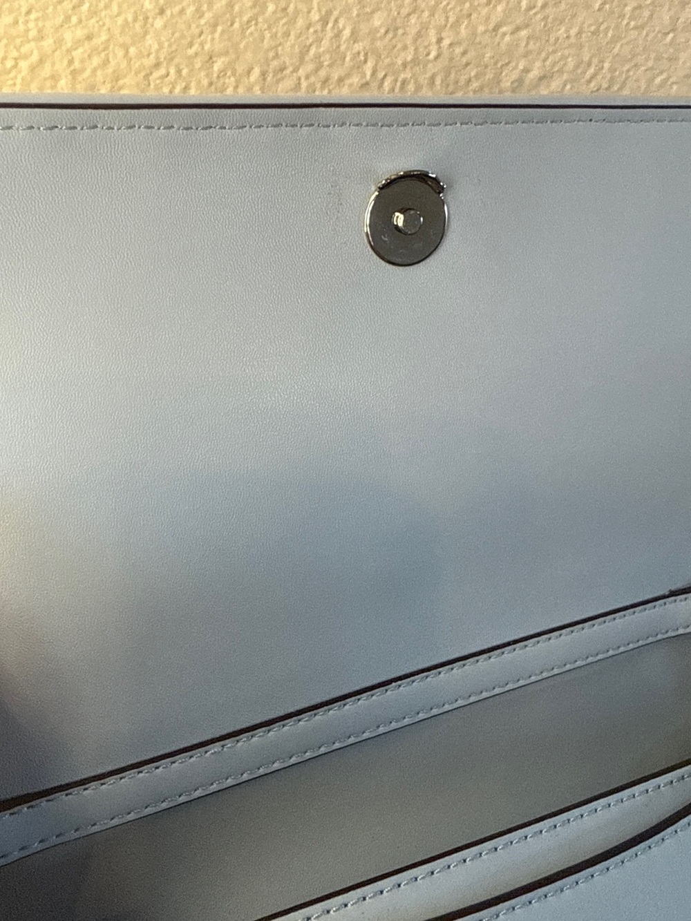 Michael Kors Jet Set - Medium Full Flap Crossbody Bag - Pale Ocean Blue Monogram - Picture 8 of 16